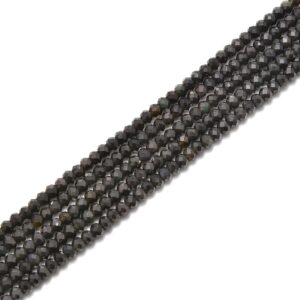 Rainbow Obsidian Faceted Rondelle Beads 2x3mm 3x4mm 15.5" Strand