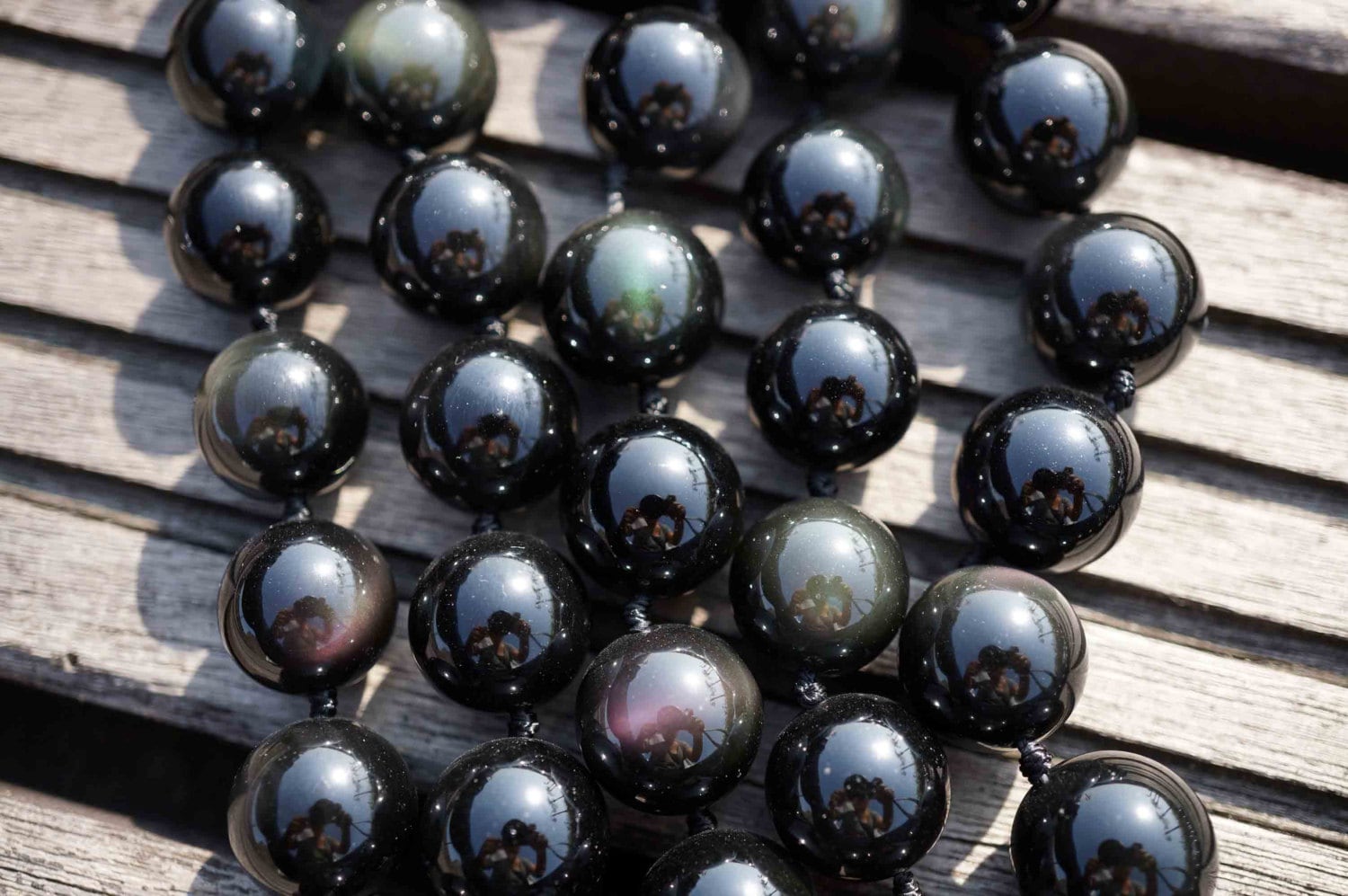 Rainbow Obsidian 13-14mm Round Beads  (etb00141)  Unique Jewelry/vintage Jewelry/gemstone Necklace