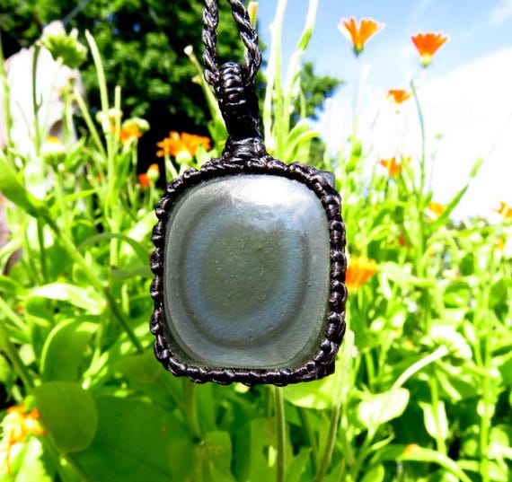 Rainbow Obsidian Macrame Necklace, Obsidian Jewelry, Black Obsidian Gemstone, Gift Ideas For The Crystal Lover, For The Zen Seeker,