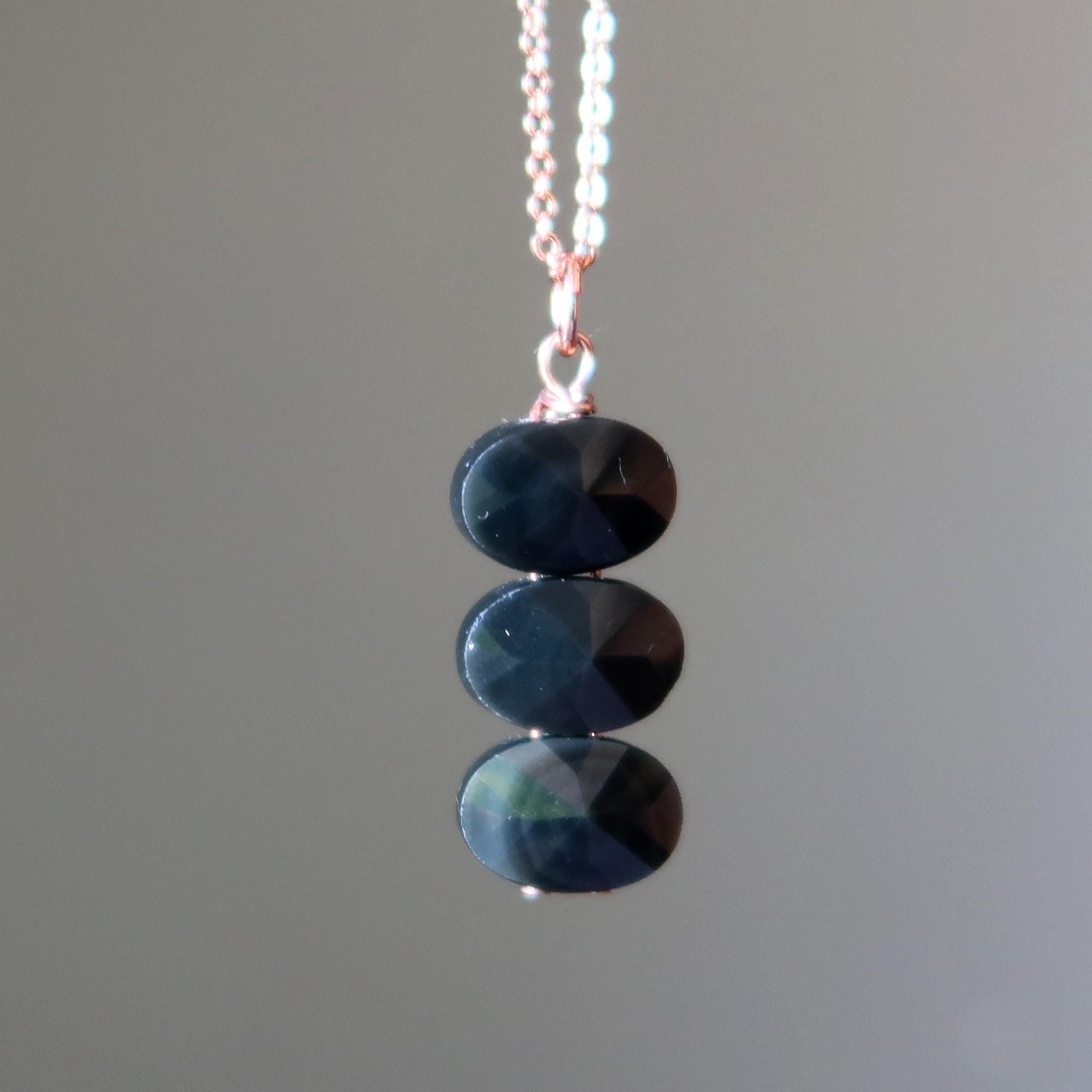 Rainbow Obsidian Necklace Sorcerer Stone Copper Chain