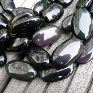 Rainbow Obsidian Oval Beads 19-20.5mm (etb00747) Unique Jewelry/vintage Jewelry/gemstone Necklace