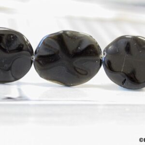 XL/ Rainbow Obsidian 25x30mm Waved Flat Oval Beads 15.5" strand Size varies Natural gemstone For jewelry making