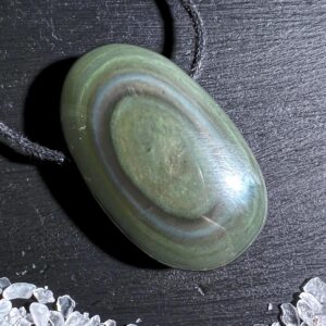 Rainbow Obsidian Pendant 1.5 Inches Side Drilled Obsidian Oval-shaped