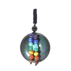 30mm Natural Rainbow Obsidian Donut Beads Peace Buckle 7 Chakra Gemstone Micro Macrame Hand-woven Pendant 30mm Natural Rainbow Obsidian Donut Beads Peace Buckle 7 Chakra Gemstone Micro Macrame Hand-woven Pendant