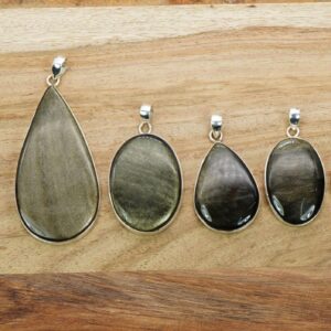 Rainbow Obsidian 925 Sterling Silver Gemstone Statement Pendant Rainbow Obsidian 925 Sterling Silver Gemstone Statement Pendant