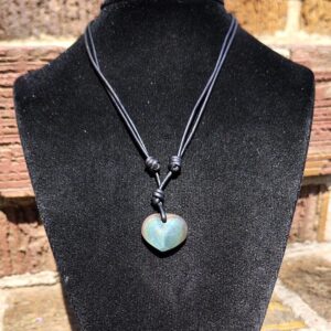 Rainbow Obsidian Pendant Adjustable Leather Necklace Handmade By Chris Hay Rainbow Obsidian Pendant Adjustable Leather Necklace Handmade By Chris Hay