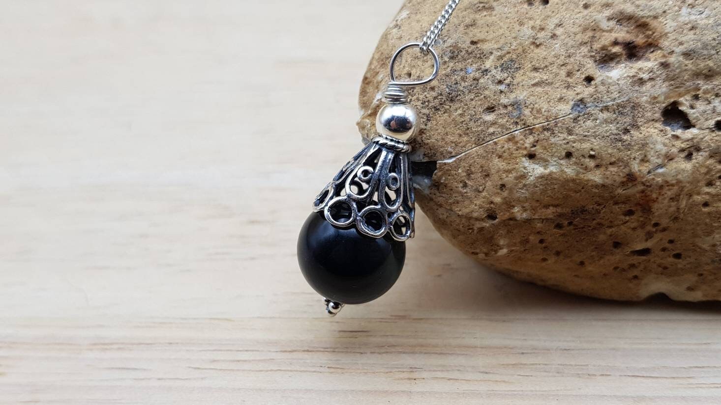 Rainbow Obsidian Cone Pendant. Reiki Jewelry Uk. Black Semi Precious Stone 12mm. Bali Silver Necklaces For Women. Empowered Crystals Rainbow Obsidian Cone Pendant. Reiki Jewelry Uk. Black Semi Precious Stone 12mm. Bali Silver Necklaces For Women. Empowered Crystals