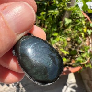Royal Velvet Rainbow Obsidian Pendant 1.1" Oval-shaped Peacock Obsidian With Cord Royal Velvet Rainbow Obsidian Pendant 1.1" Oval-shaped Peacock Obsidian With Cord