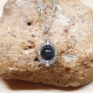 Tiny Rainbow Obsidian pendant. Reiki jewelry uk. Silver plated Wire wrapped pendant. Oval frame necklace. 8mm stone Tiny Rainbow Obsidian pendant. Reiki jewelry uk. Silver plated Wire wrapped pendant. Oval frame necklace. 8mm stone