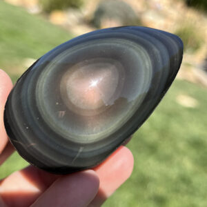 Rainbow Obsidian Teardrop Polished Carved Stone Raw ~ Style1