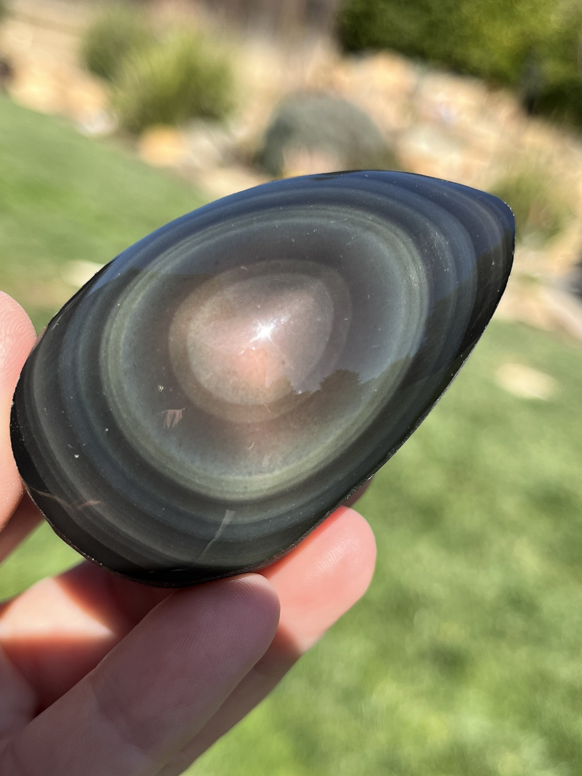 Rainbow Obsidian Teardrop Polished Carved Stone Raw ~ Style1