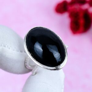 Rainbow Eye Obsidian in 925 Sterling Silver | Handmade Gemstone Ring | Black Gemstone Jewelry | Engagement Gift