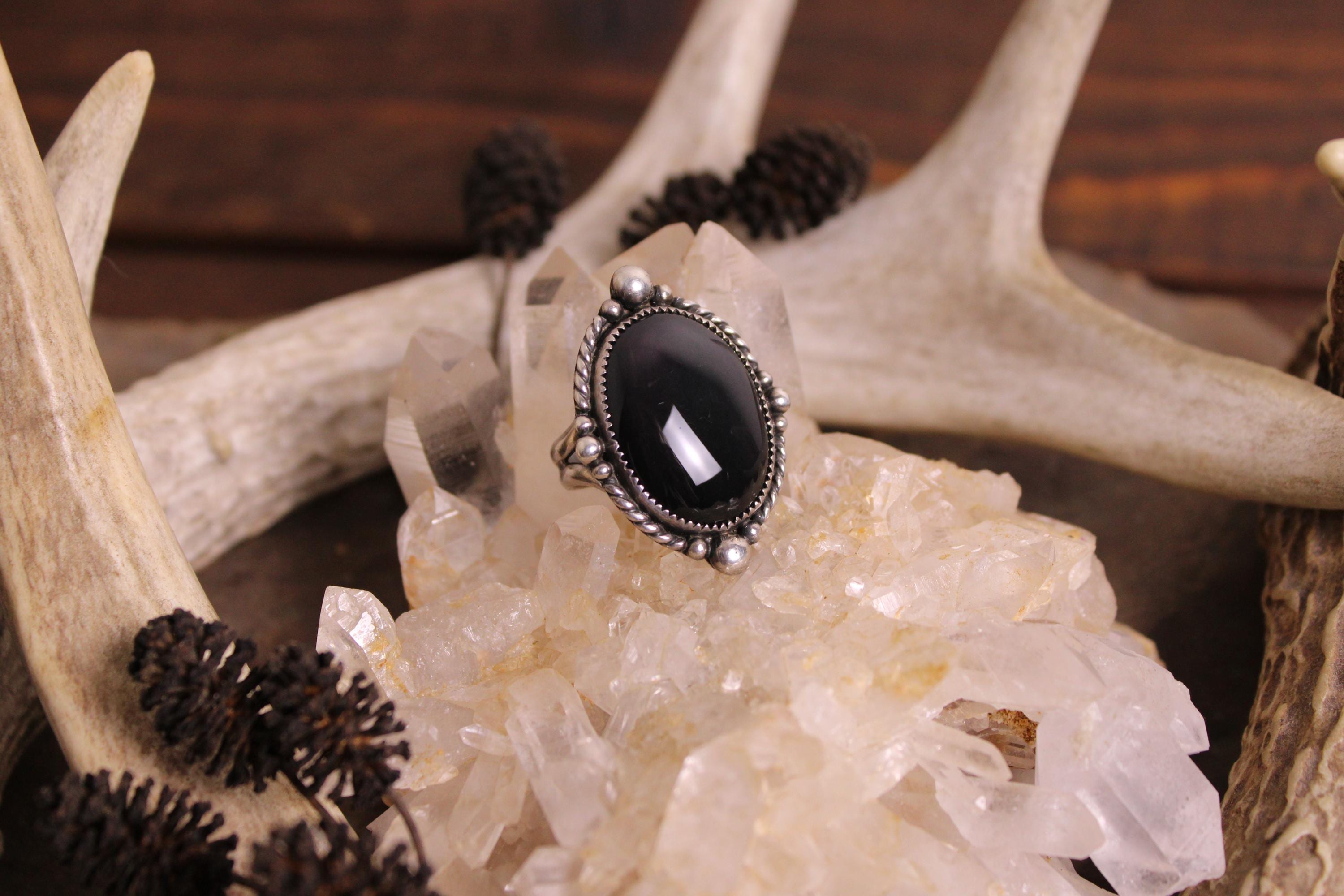 Rainbow Obsidian Statement Ring Size 9