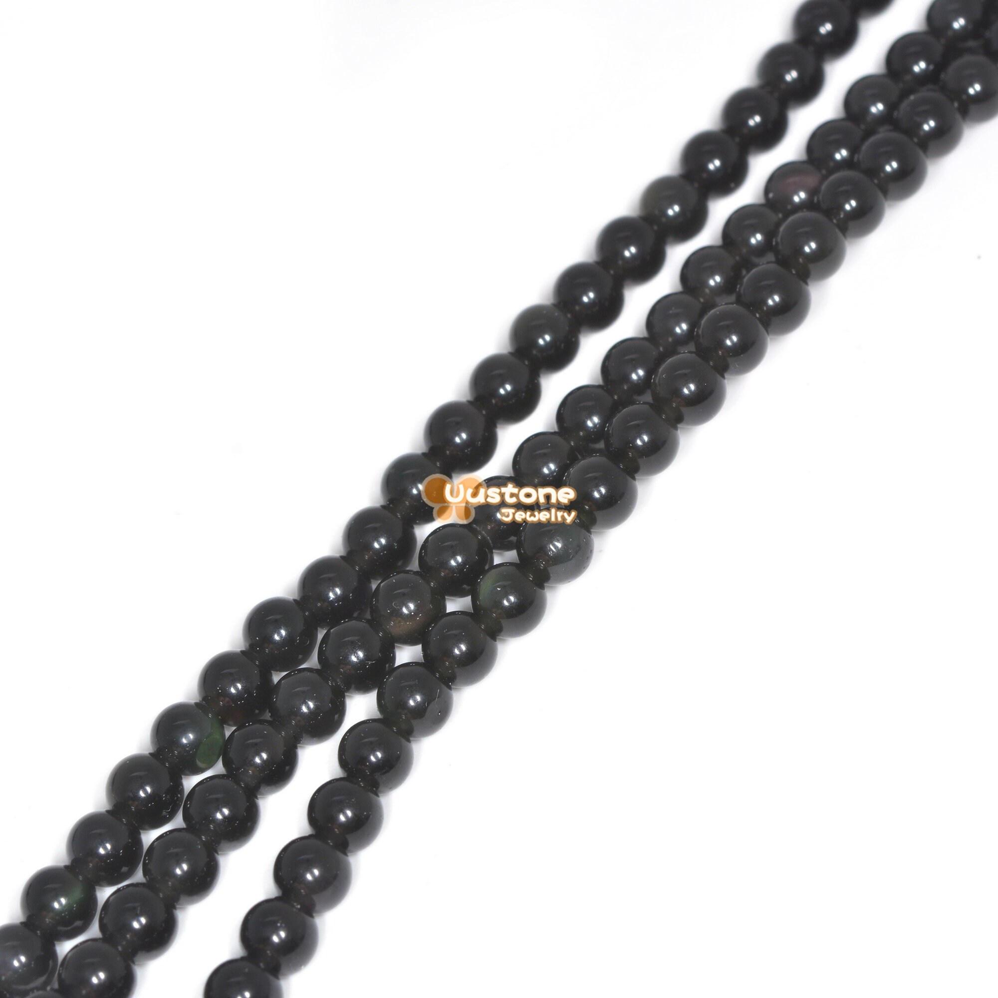 4mm Rainbow Obsidian Round Loose Gemstone Beads Jewelry Making Diy 16" 4mm Rainbow Obsidian Round Loose Gemstone Beads Jewelry Making Diy 16"