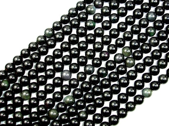 Rainbow Obsidian Beads, Round, 8mm (8.5mm), 15.5 Inch, Full Strand, Approx 48 Beads, Hole 1mm, A Quality (366054008)
