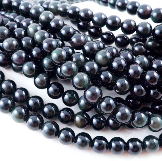 Rainbow Obsidian Beads (round)(smooth)(4mm)(6mm)(8mm)(10mm)(12mm)(16"strand)