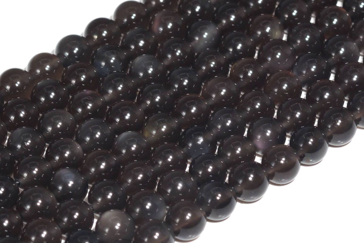 Genuine Natural Rainbow Obsidian Transparent Loose Beads Grade Aaa Round Shape 8mm Genuine Natural Rainbow Obsidian Transparent Loose Beads Grade Aaa Round Shape 8mm