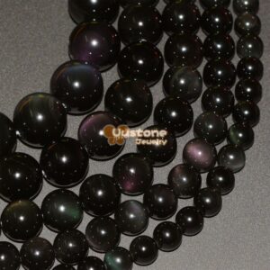 Natural A grade rainbow obsidian crystal round beads full strand 6mm 8mm 10mm 12mm 14mm 16mm