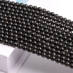 Natural Rainbow Obsidian Gemstone Grade Aa Round 4mm Loose Beads
