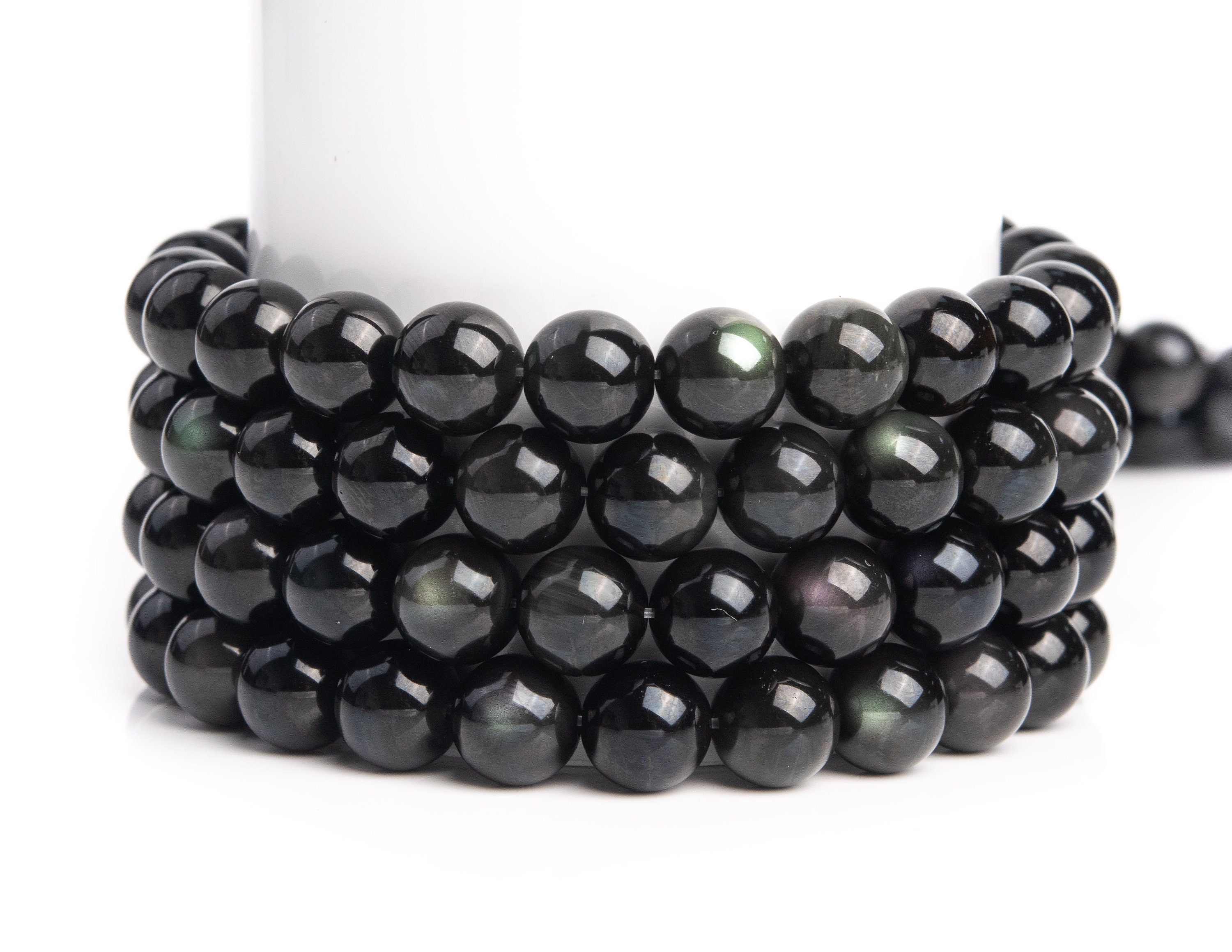 Natural Rainbow Obsidian Gemstone Grade Aaa Round 6mm 8mm Loose Beads Natural Rainbow Obsidian Gemstone Grade Aaa Round 6mm 8mm Loose Beads