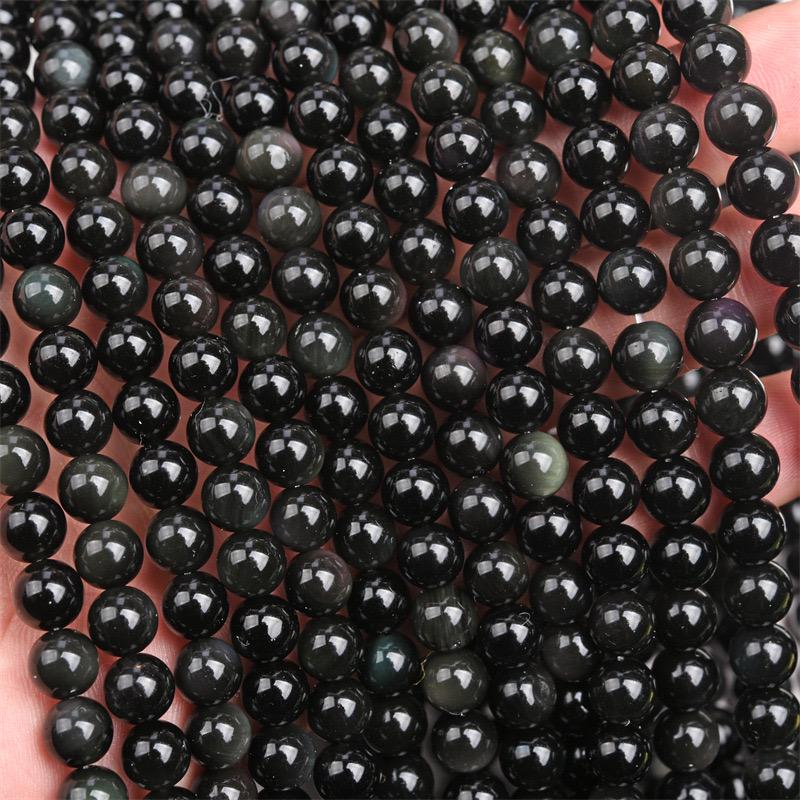 Natural Rainbow Obsidian Smooth And Round Beads,4mm/6mm/8mm/10mm/12mm/14mm/16mm Beads Supply,15 Inches One Strand