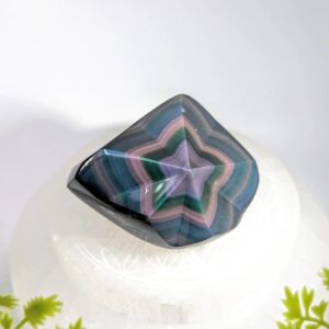 Rainbow Obsidian 2.8" Star Carving #bc1257