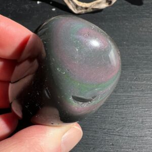 Rainbow Obsidian 58mm Purple-Green Palm Stone Tumble