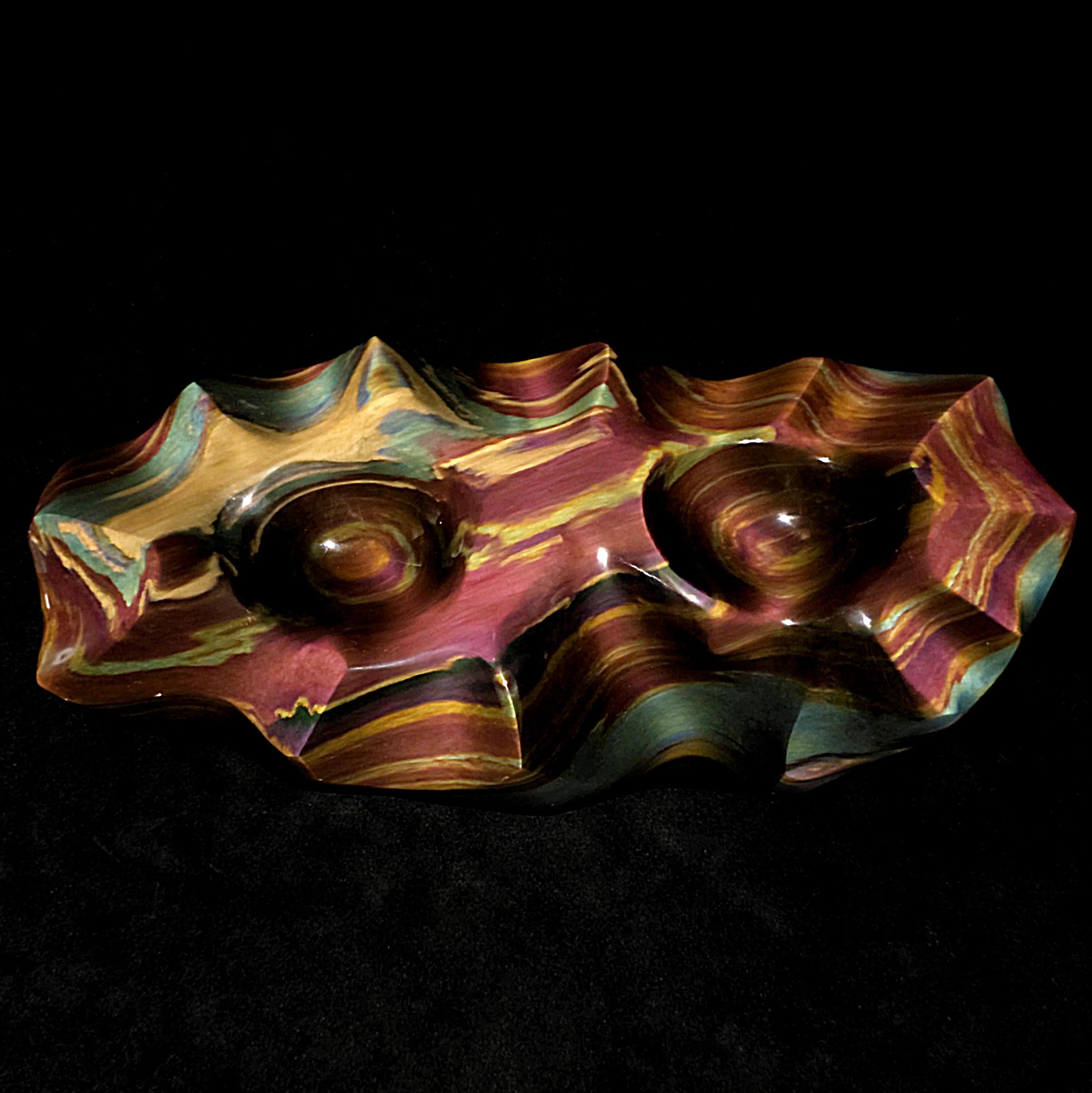 Rainbow Obsidian Crystal, Rare Colorful Museum-grade Full-flash Sheen, Extra Large 6.5 Lb, Mirror-polish Purple, Green, Red Freeform Stone
