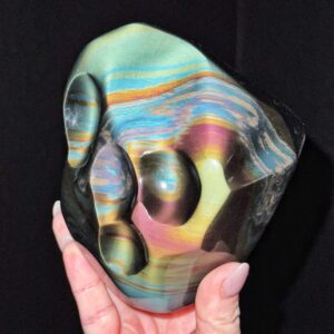 Rainbow Obsidian Freeform | 849g | - #2 (polished Crystal Chunk, Root Chakra, Healing Stone, Motivation)