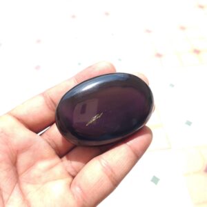 Purple Rainbow Obsidian Palm Stone: AAA Quality, Polished, Healing Crystal (59x31x19 MM, 66.6 Grams