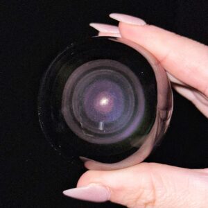 Rainbow Obsidian Sphere | 49mm | - #9 (polished Black Crystal Ball, Root Chakra, Healing Stone, Motivation)