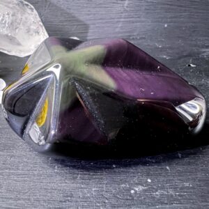 Rainbow Obsidian Star Palm Stone | Purple & Green Glow, Chakra Gift
