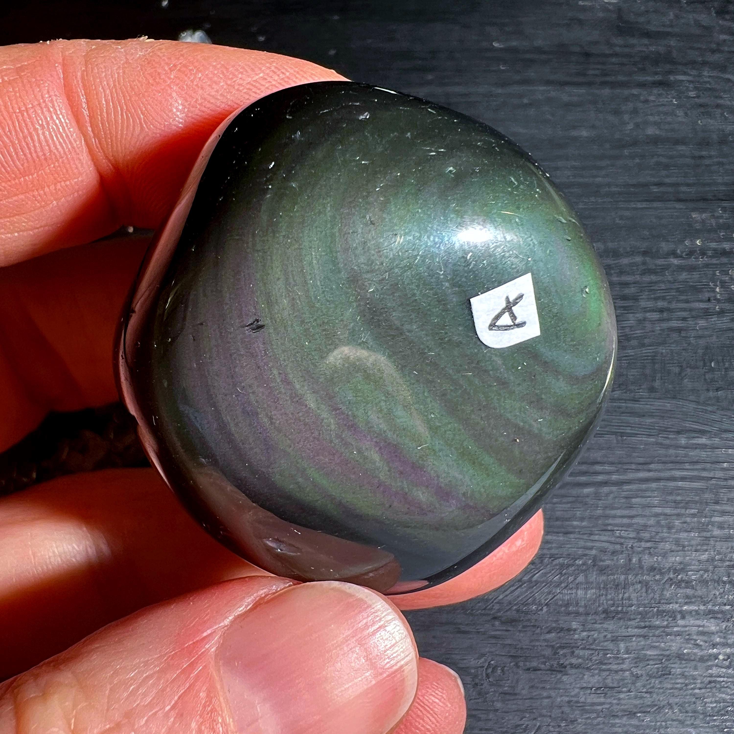 Large Tumbled Rainbow Obsidian | Protective Crystal With Iridescent Colors | Root Chakra Energy Stone Gift