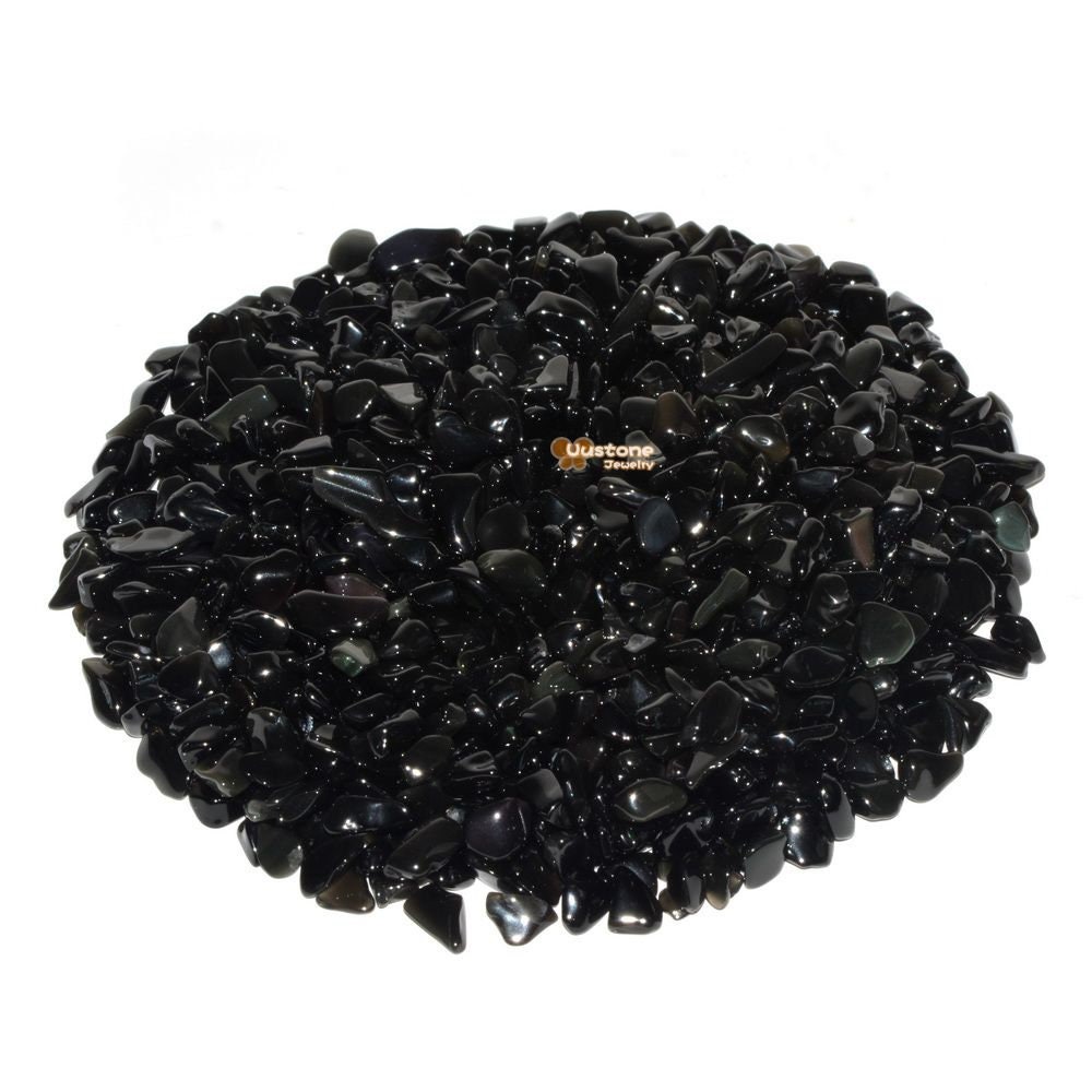 Natural Rainbow Obsidian Polished Chips Crushed Tumbled Stone Crystal Healing Embellishments 100 Grams