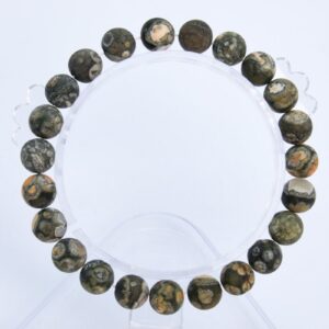 8MM Matte Rainforest Rhyolite Beads Bracelet Grade AAA Genuine Natural Round Gemstone 7" BULK LOT 1,3,5,10 and 50 (106760h-070)