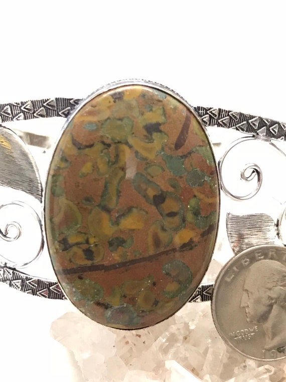 Rainforest Jasper Bangle Or Arm Cuff