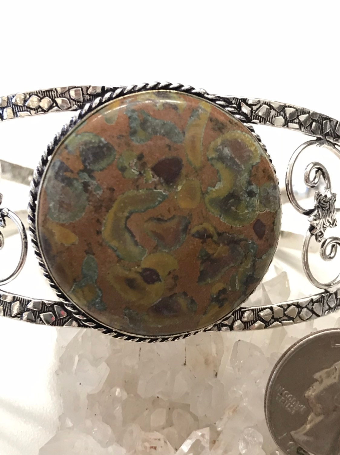 Rainforest Jasper Bangle Or Arm Cuff
