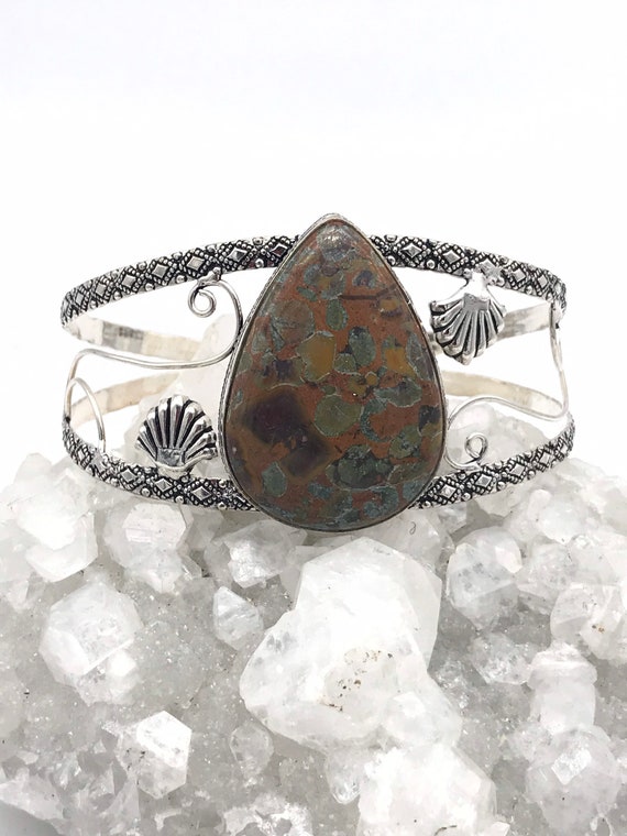 Rainforest Jasper Bangle Or Arm Cuff
