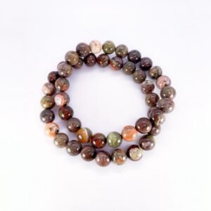 Rainforest Jasper Beaded Bracelet, 8mm Natural Green Rhyolite, Change & Grounding Energy, Earth Stone, Christmas Birthday Gift for Sibling