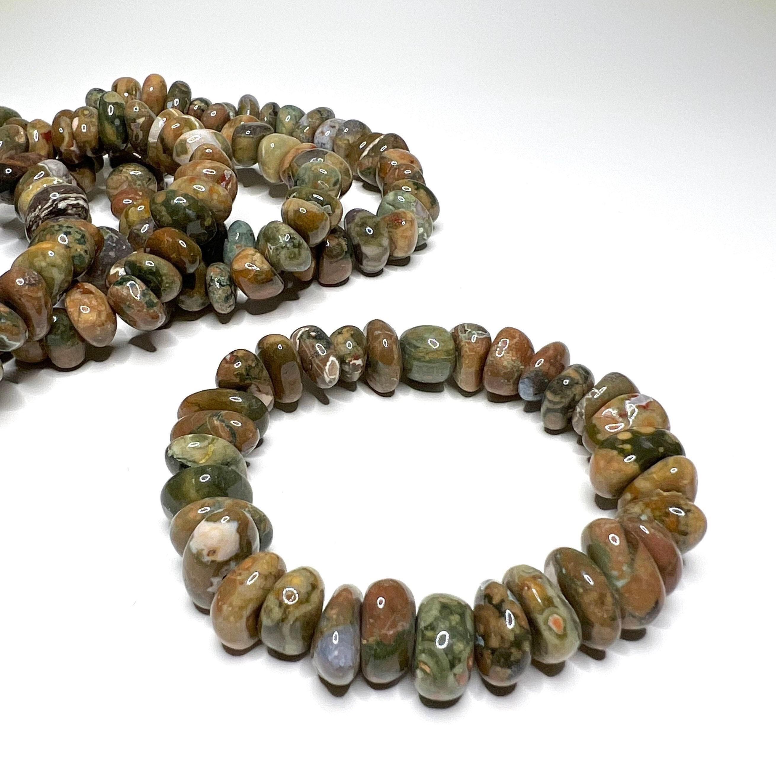 Rhyolite Crystal Beaded Bracelet: Volcanic Gemstone, Calming Energy Rhyolite Crystal Beaded Bracelet: Volcanic Gemstone, Calming Energy