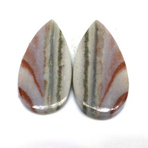 13.030 Carats Rainbow Rhyolite Wonderstone Utah Cabochons Pair For Earrings Handmade Cabochon For Use In Jewelry Designs Vernon Hills Utah