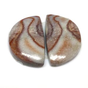 13.165 Carats Rainbow Rhyolite Wonderstone Utah Cabochons Pair For Earrings Handmade Cabochon For Use In Jewelry Designs Vernon Hills Utah