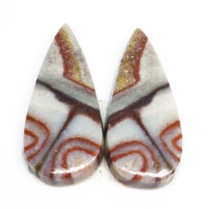 15.215 Carats Rainbow Rhyolite Wonderstone Utah Cabochons Pair For Earrings Handmade Cabochon For Use In Jewelry Designs Vernon Hills Utah 15.215 Carats Rainbow Rhyolite Wonderstone Utah Cabochons Pair For Earrings Handmade Cabochon For Use In Jewelry Designs Vernon Hills Utah