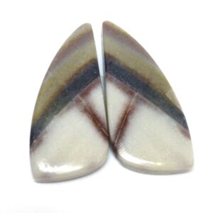 22.570 Carats Rainbow Rhyolite Wonderstone Utah Cabochons Pair For Earrings Handmade Cabochon For Use In Jewelry Designs Vernon Hills Utah