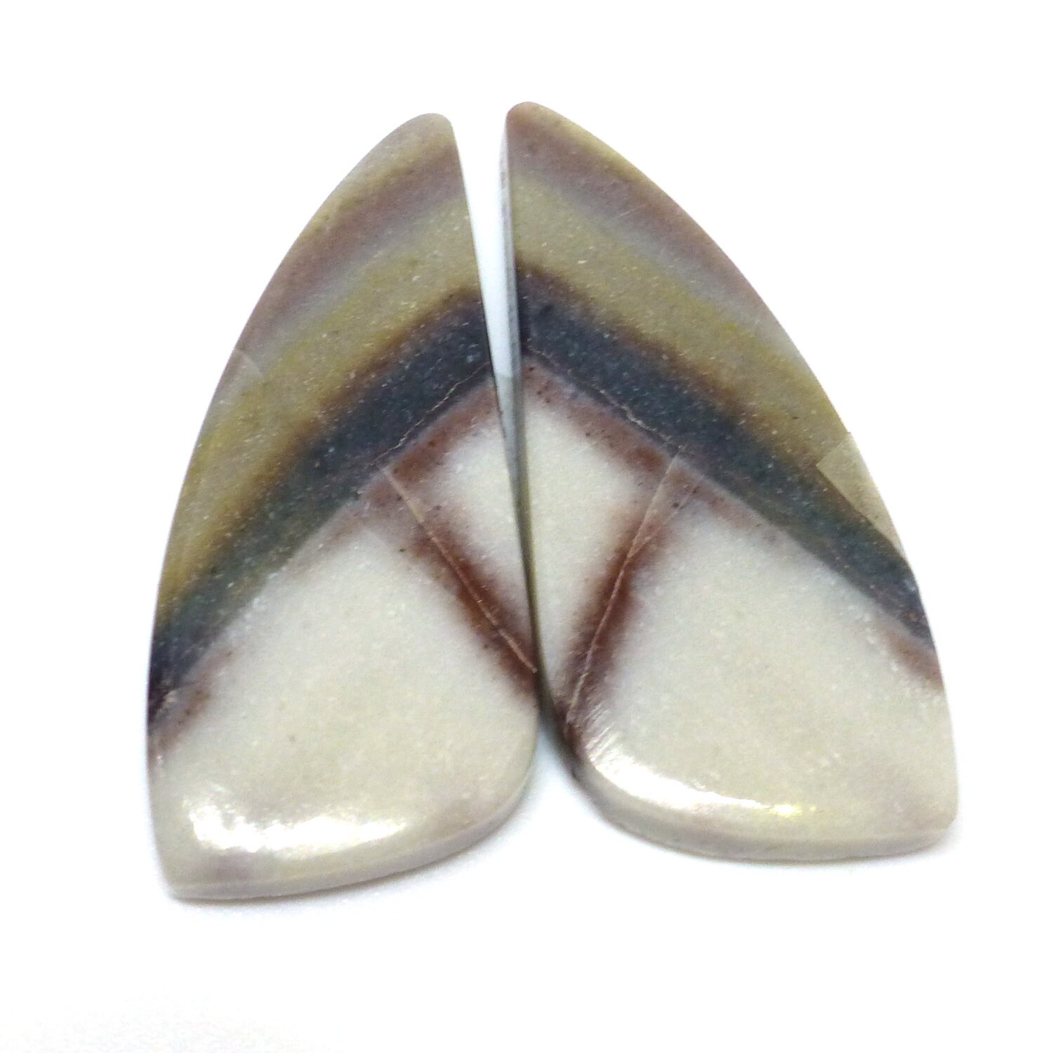 22.570 Carats Rainbow Rhyolite Wonderstone Utah Cabochons Pair For Earrings Handmade Cabochon For Use In Jewelry Designs Vernon Hills Utah 22.570 Carats Rainbow Rhyolite Wonderstone Utah Cabochons Pair For Earrings Handmade Cabochon For Use In Jewelry Designs Vernon Hills Utah