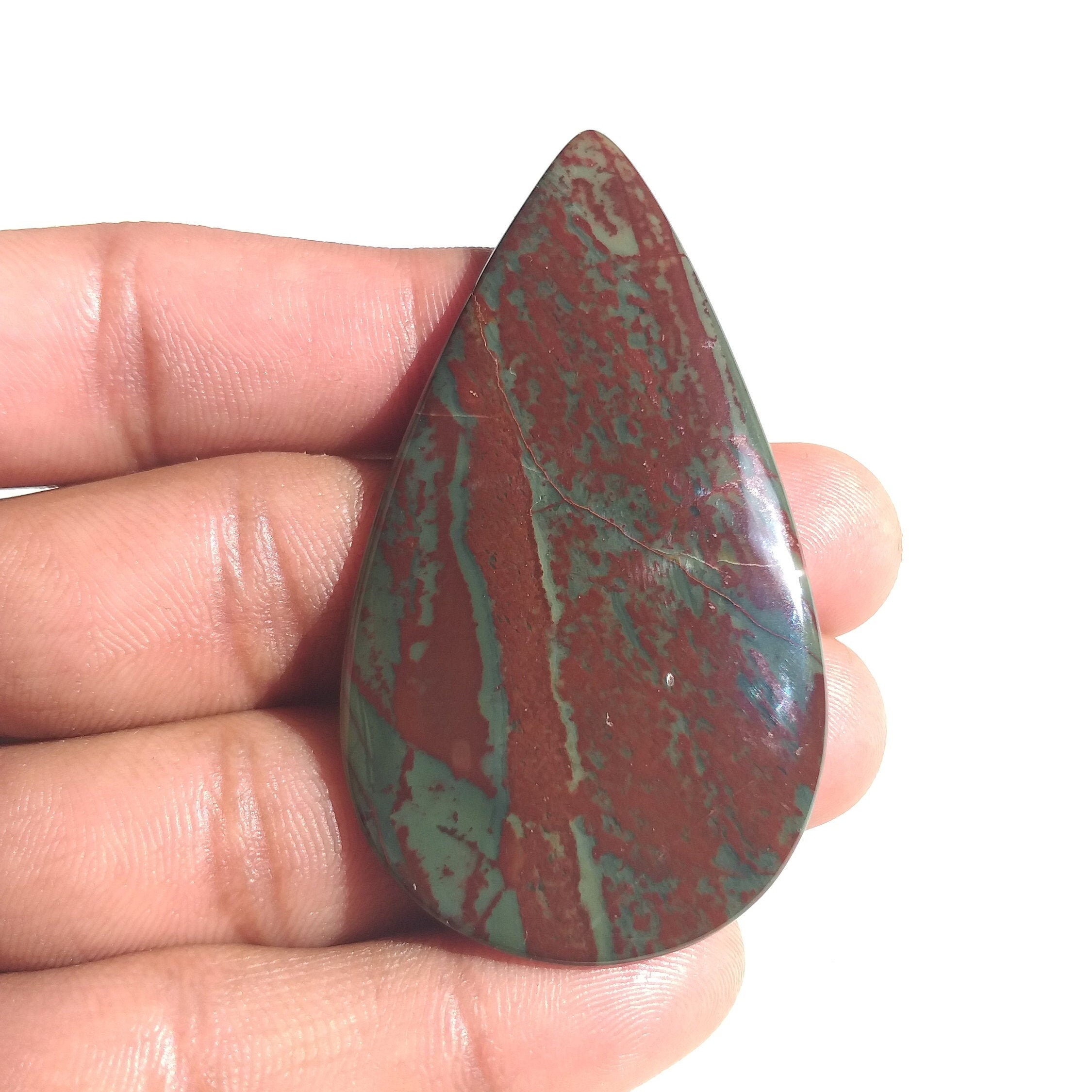 Sonora Dendritic Rhyolite Cabochon Pear Shape (63x35x4 Mm)