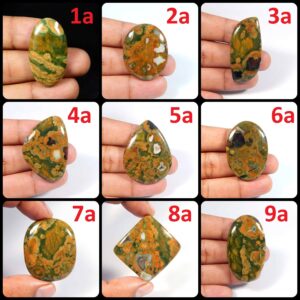 Massive! Rhyolite Jasper Gemstone. Rhyolite Jasper Cabochon. Natural Rainforest Jasper. Mix Shape Rhyolite Loose. Variation- A