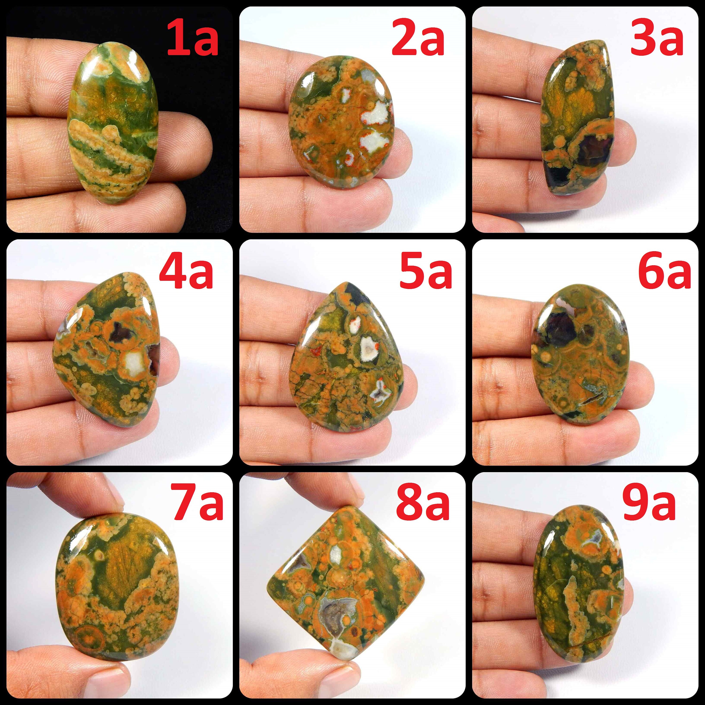 Massive! Rhyolite Jasper Gemstone. Rhyolite Jasper Cabochon. Natural Rainforest Jasper. Mix Shape Rhyolite Loose. Variation- A Massive! Rhyolite Jasper Gemstone. Rhyolite Jasper Cabochon. Natural Rainforest Jasper. Mix Shape Rhyolite Loose. Variation- A
