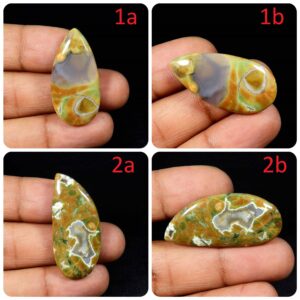 Natural Rhyolite Jasper Gemstone. Awesome~ Green Rainforest Jasper. Rhyolite Jasper Cabochon. Mix Shape Rhyolite Loose. Variation