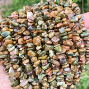 Full 32' Natural Rainforest Jasper 5~10mm Size Chip Beads,bracelets/neckalce For Jewelry Making Beads,gemstone Freeform Chip Nugget Beads.